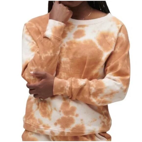 Mate the Label Women's Organic Terry Tie Dye Raglan Pullover Sweatshirt Size XS - Picture 1 of 6